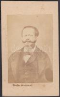 cca 1855 II. Viktor Emánuel olasz király, keményhátú fotó, 6x10 cm / Vicotr Emanuel II of Italy
