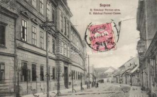 Sopron, II. Rákóczi Ferenc utca; Breuer D. papírkerekedő kiadása (EK)