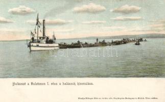 Balaton, Halászat I. rész - a halászok kivonulása; kiadja Ellinger Ede