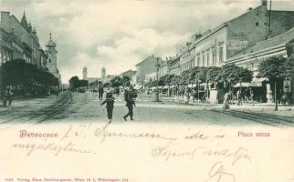 1899 Debrecen, Piac utca, Stern Izidor üzlete (EK)