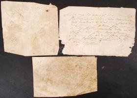 cca 1810 Olaszliszka környéki földbirtokosok által aláírt 3 db magyar nyelvű nyugta