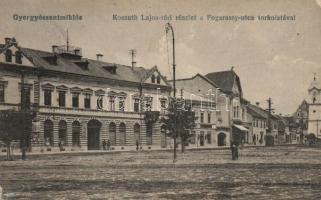 Gyergyószentmiklós, Kossuth tér, Fogarassy utca; Csík vármegye Kossuth könyvnyomdájának kiadása / Kossuth square (EM)