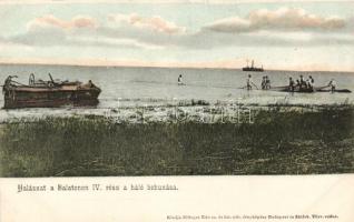 Balaton, 'Halászat a Balatonon IV. rész a háló behúzása' (small tear)