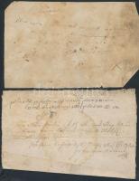 cca 1810 Olaszliszka környéki földbirtokosok által aláírt 3 db magyar nyelvű nyugta