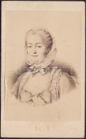cca 1750 Madame de Pompadour, XV. Lajos francia király szeretője, keményhátú fotó (cca 1880), 6x10 cm / Madame de Pompadour, the official chief mistress of Louis XV