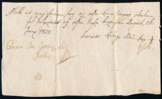 cca 1820 Olaszliszka környéki földbirtokosok által aláírt 3 db magyar nyelvű nyugta