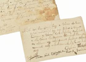 cca 1820 Olaszliszka környéki földbirtokosok által aláírt 3 db magyar nyelvű nyugta