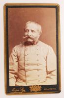 cca 1880 gróf Gélich Richárd 1848-as tábornok (1821-1899) keményhátú fotója, 9x11 cm