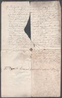 cca 1800 Olaszliszka környéki földbirtokosok által aláírt 3 db magyar nyelvű nyugta