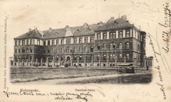 Kolozsvár, Tanítók háza; Schuster Emil díszműkereskedése / teacher's building