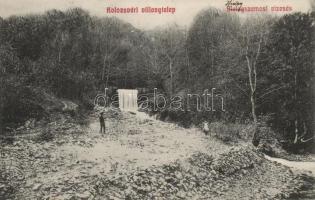 Kolozsvár, Villanytelep, Melegszamosi vízesés; Deák Ferenc tőzsde kiadása / power plant, waterfall