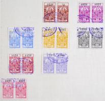 72 db klf argentin okmánybélyeg lapokon