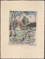 Fleissig, Viteslav (1892 - 1955): Ex Libris, Ilonka Déry. Rézkarc, papír, jelzett, 12*16 cm