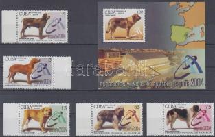 Espana Stamp Exhibition margin set + block Espana bélyegkiállítás ívszéli sor + blokk