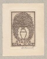 Kunst, Adolf (1882-1937): Ex Libris, Dora Joske. Rézkarc, papír, jelzett, 9x11 cm.