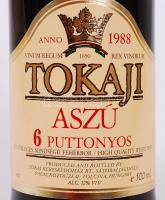 1988 Tokaji Aszú 6 puttonyos fehérbor, 500 ml
