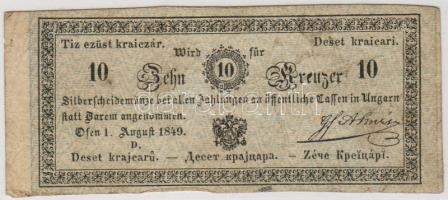 1849 Pest 10kr "Almássy" T:II