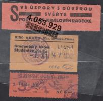 1935-1936  3 db cseh mozijegy / 3 Czech cinema tickets