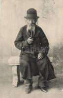 Pipe smoking Jewish man, Judaica (b)