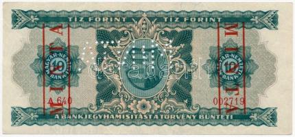 1946. 10Ft "A640 - 002719" sorozat és sorszámmal illetve piros "MINTA" felülnyom...