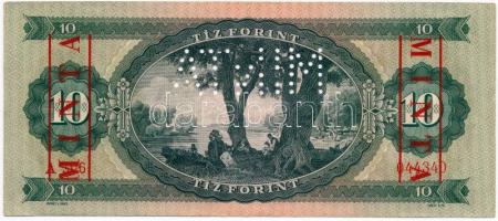 1960. 10Ft "A 306 - 044340" sorozat és sorszámmal illetve piros "MINTA" felülnyo...