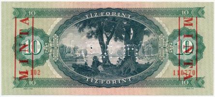 1975. 10Ft "A 102 - 110770" sorozat és sorszámmal illetve piros "MINTA" felülnyo...