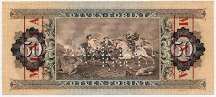 1975. 50Ft "D 003 - 005698" sorozat és sorszámmal illetve piros "MINTA" felülnyo...