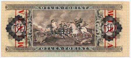 1986. 50Ft "D 000 - 000039" sorozat és sorszámmal illetve piros "MINTA" felülnyo...