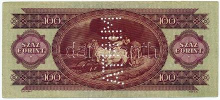 1947. 100Ft "B 142 - 069520" sorozat és sorszámmal illetve "MINTA" perforációval...