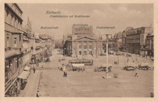 Katowice, Kattowitz; Friedrichsplatz, Stadttheater; Verlag G. Siwinna / Friedrich street, theatre