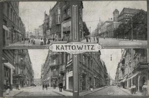 Katowice, Kattowitz; Grundmannstrasse, Direktionsstrasse, Querstrasse / street views (EK)