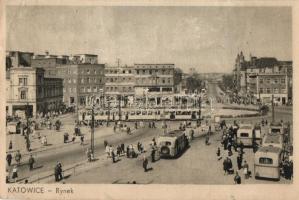 1948 Katowice, Kattowitz; Rynek / main square (EB)