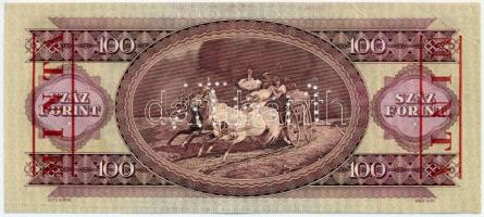 1980. 100Ft "B 000 - 000197" sorozat és sorszámmal illetve piros "MINTA" felülny...