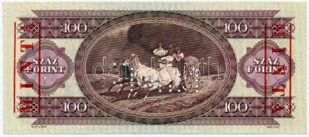 1992. 100Ft "B 000 - 000098" sorozat és sorszámmal illetve piros "MINTA" felülny...