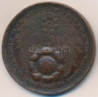 1712. "III. Károly koronázására" Br emlékérem (48.5mm). "HVNG: ET HISP: REXCAROLE TER...