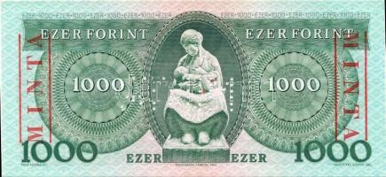 1983. 1000Ft "C 00000012" sorszámmal illetve piros "MINTA" felülnyomással és per...