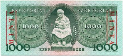 1983. 1000Ft "D 00000012" sorszámmal illetve piros "MINTA" felülnyomással és per...