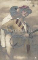 Tennis players, couple