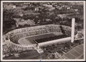 1952 Képeslap a Helsinki olimpiáról sportolók aláírásával (Csányi György, Karády Péter, Zarándi Lász...