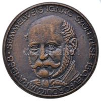 Csontos László (1925-) 1968. "Semmelweis Ignác születése 150. évfordulójára - 1968 / Pest Megyei Tanács Semmelweis / Rókus / Kórháza" Br emlékérem (59mm) T:2 Hungary 1968. "150th Anniversary of the Birth of Ignác Semmelweis" Br commemorative medallion. Sign: László Csontos (59mm) C:XF HV.: 641.