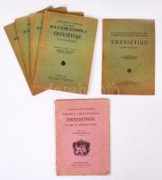 cca 1927-1930 Budapesti középiskolák éves értesítői Bólyai reáliskola, Toldy Ferenc, Kegyesrendi gimnázium, összesen 5 db