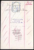 Szécsy István: Szatmári, a 100 m győztese, pecséttel jelzett, 11x17 cm