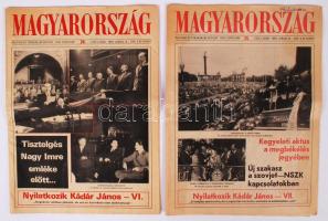 1989 A rendszerváltás sajtója: Nagy Imre újratemetése, a Magyarország c. újság 2 db különszáma