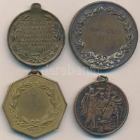 ~1890-1930. 4db klf Br emlékérem és sportérem T:vegyes