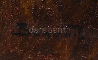 Olvashatatlan jelzéssel: Őszi erdő. Olaj, vászon, sérült, dekoratív keretben, 60×80 cm