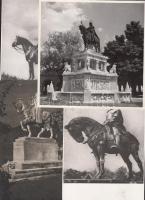 Magyarországi lovas szobrok 12 db fotó és kivágás
