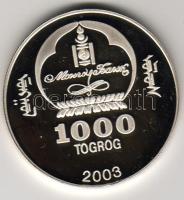 Mongólia 2003. 1000T Ag "Hillary" T:PP