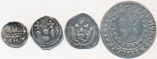 Erdély 1626C-C Garas Ag "Bethlen Gábor" Kassa (2.24g) + 3db középkor ezüstpénz T:vegyes
Tr...