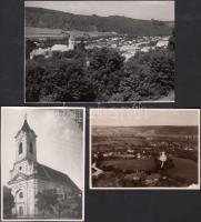 cca 1930 Csesznek, Baj, Bakonybél 3 db fotó