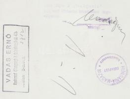 cca 1930-1940 Vadas Ernő (1899-1962): A Margit-híd alatt, vintage városkép, aláírva, pecsételve, a H...